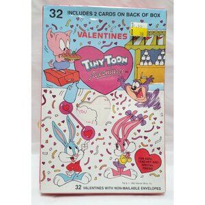 Vintage 1992 Warner Bros Tiny Toon Adventures 32 Valentines Day Cards Envelopes